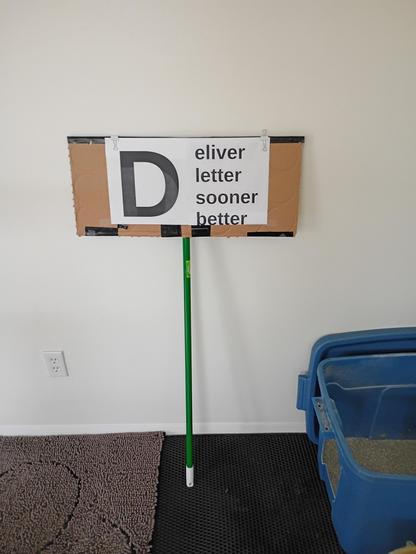 Deliver D letter D sooner D better