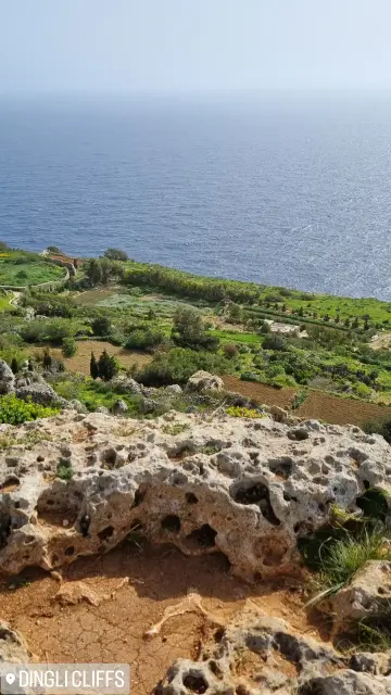 Blick von den Dingli Cliffs ins Meer