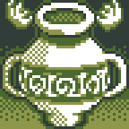 The Gust Jar from The Legend of Zelda: The Minish Cap, imagined as 48 x 48 pixel art (resized to 144x144)