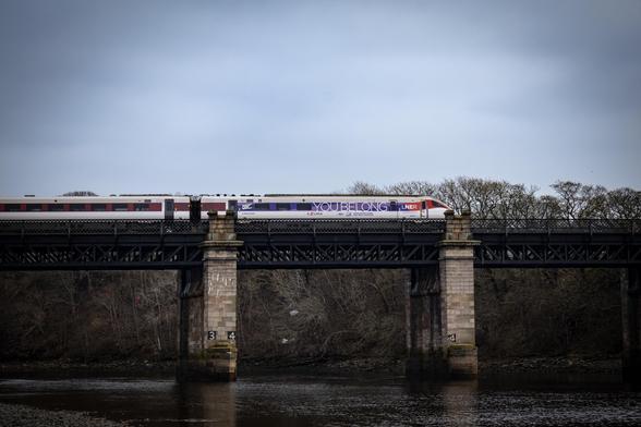 800106 crosses the Dee river bridge