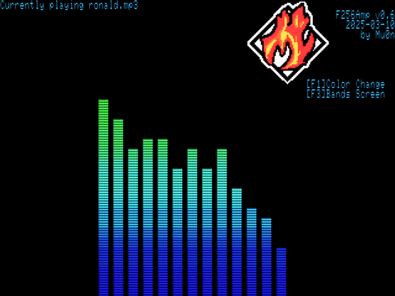 a Mp3 player with spectrum analysis bands