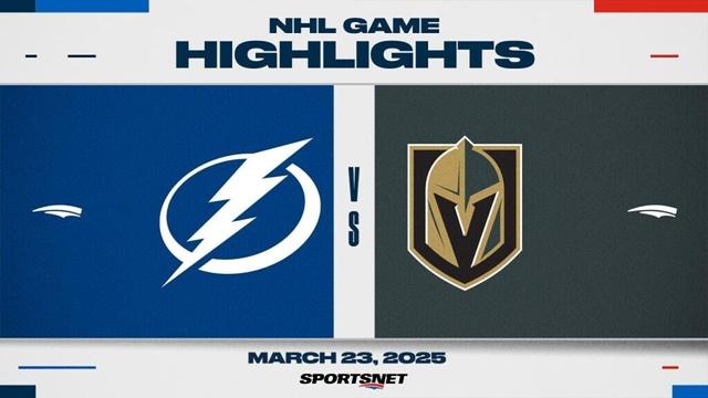 NHL Highlights | Lightning vs. Golden Knights - March 23, 2025