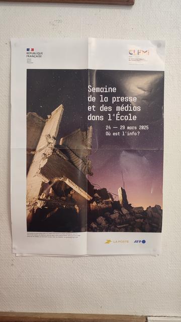 Une des affiches de la Semaine de la Presse et des Médias dans l'École