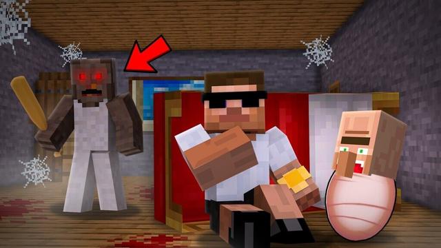 I Got Trapped with Baby Villager in Granny House..😲