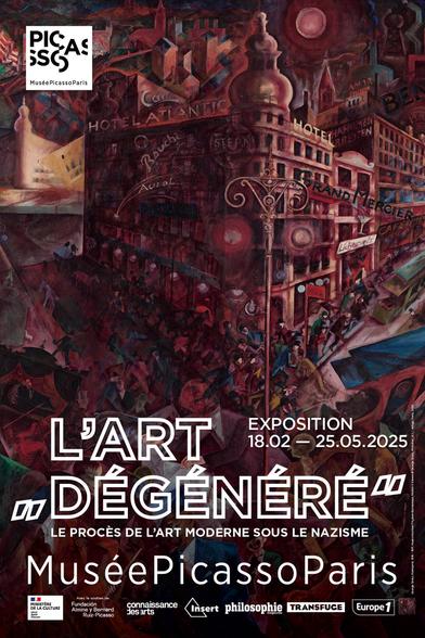 Affiche de l’exposition, illustrée par une toile de George Grosz.