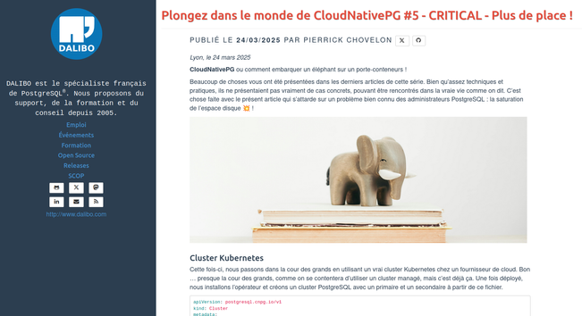 capture de l'article