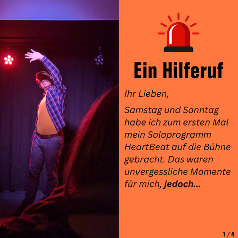 Ihr Lieben,

Samstag und Sonntag habe ich zum ersten Mal mein Soloprogramm HeartBeat auf die Bühne gebracht. Das waren unvergessliche Momente für mich, jedoch...
