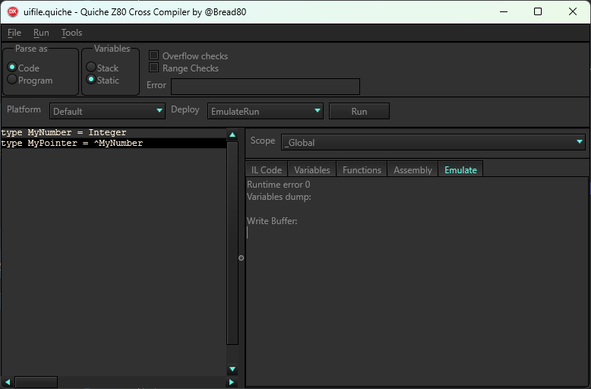 Source code:
type MyNumber = Integer
type MyPointer = ^MyNumber