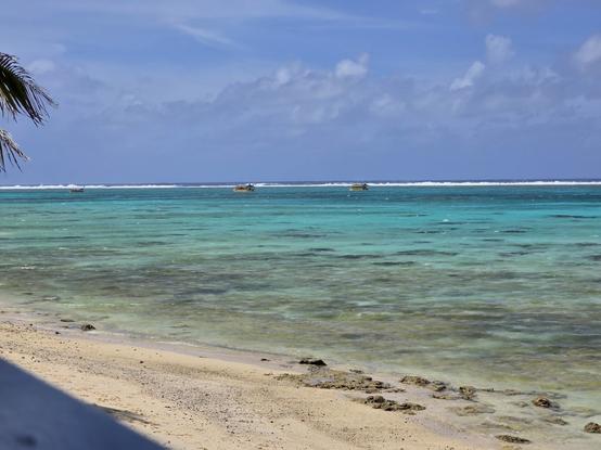 Lagoon view with your boats on the horizon.