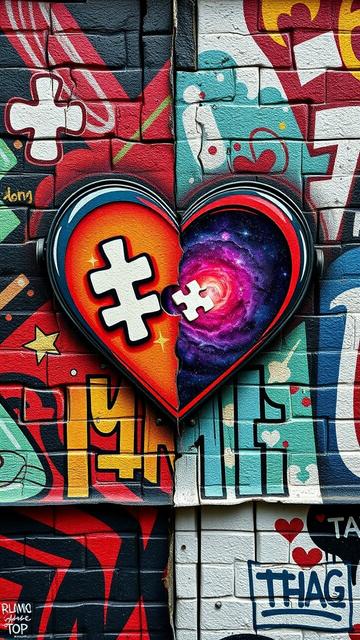②«#aiart #genart by MagicEraser/FLUX»
Prompt: A mismatched love story, a puzzle with ♂♀ symbols, a heart made of puzzle pieces, and the universe visible beyond the missing piece, (Graffiti Paint, 3D Rendering, Complex)