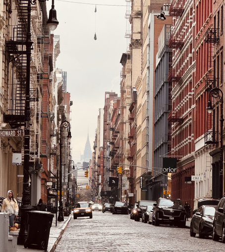 Chrysler Building in the distance from Crosby Street in SoHo. One of my favorite NYC vantage points.