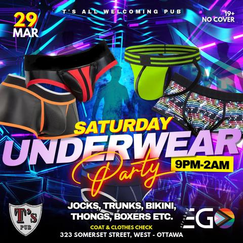 🔥 SATURDAY NIGHT: Things are about to get UNZIPPED! 😉 It's our infamous UNDERWEAR PARTY starting at 9 PM!
Partnering with the one and only Stroked Ego! Coat check available. Let's make this a night to remember (or maybe forget? 😉)!
Then on Sunday, we dive right in for #KARAOKE!!!
#TsPub #UnderwearParty #StrokedEgo #SaturdayNight #Ottawa #GetLIT #Underwear #LGBTQIA #2SLGBTQIA