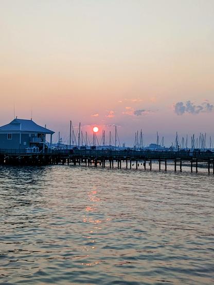 Sunset at a marina was a lovely ending to our Charleston S. Carolina visit.