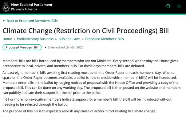 Climate Change (Restriction on Civil Proceedings) Bill