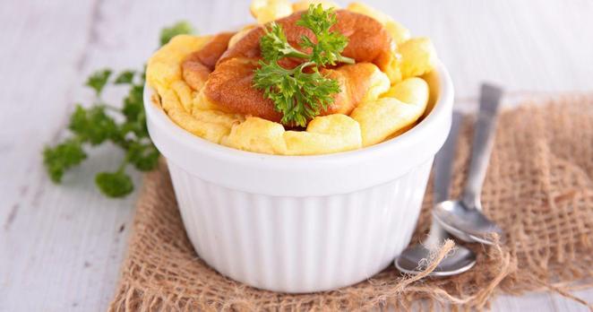 Photo pour la recette Petits soufflés ail et fines herbes