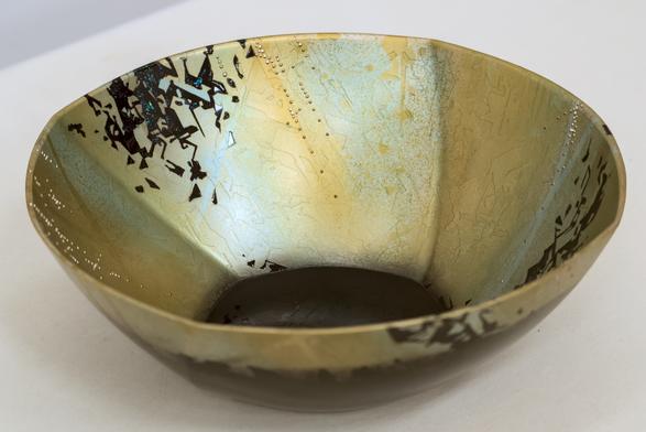 iridescent lacquerware bowl