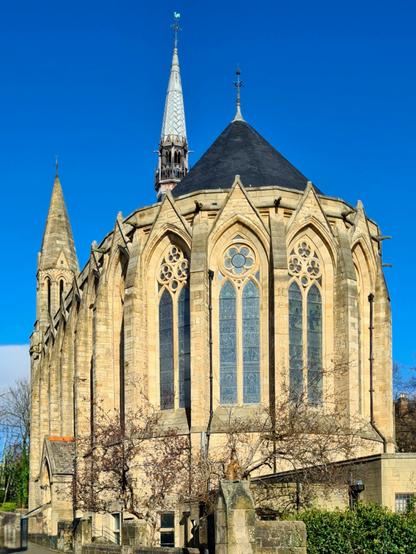 An large and imposing French Gothic style Glasgow church.