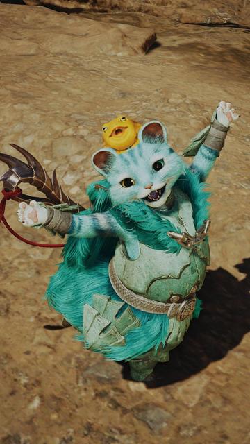 In game screenshot of that blue cat