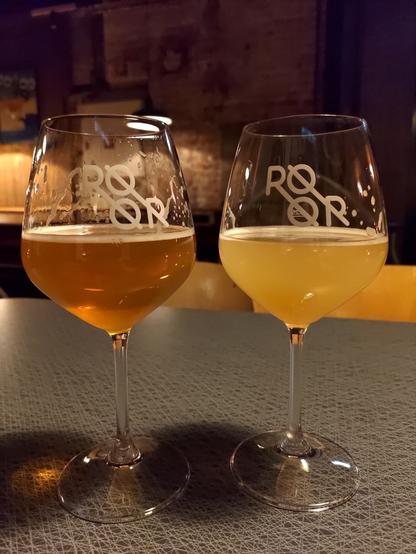Two beers at roor