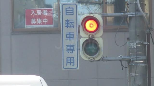 【石川名物】金沢市「鱗町」自転車用信号機(2灯)NS樹脂250φ