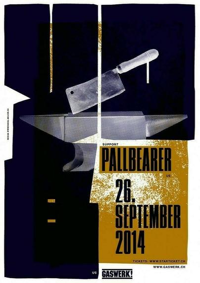 Plakat für das Konzert der Bands YOB und Pallbearer im Jahr 2014. #yob