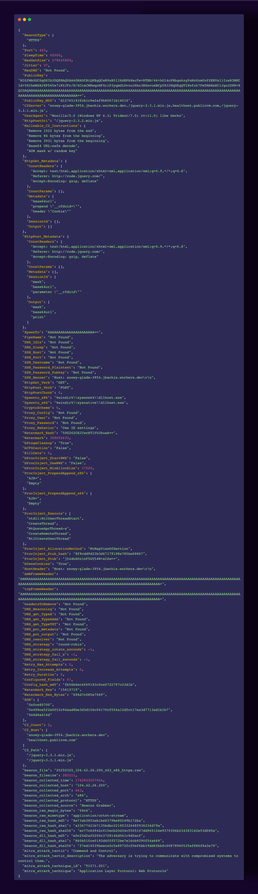 JSON representation of a Cobalt Strike Beacon configuration.