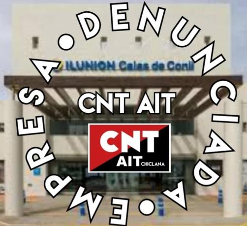 CNT-AIT de Chiclana denuncia ante Inspección de Trabajo irregularidades en el Hotel Calas de Conil y a la empresa ILUNION HOTELS en cuanto al disfrute por parte de los trabajadores de las vacaciones anuales.
#hosteleríadigna #sindicatodeclase
#seccionsindicalcntait 
#sindicalismocombativo #anarcosindicalismocntait 
#cntait #cntaitchiclana #conil #ilunionhotels