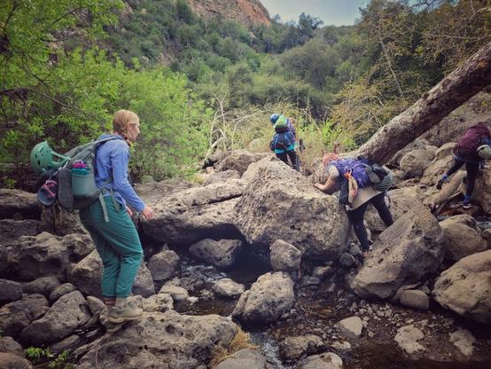 Crossing the river. 
#MalibuCreekStatePark
#california #photography #nature #outdoors #gooutside #Calabasas #hiking #malibucreek