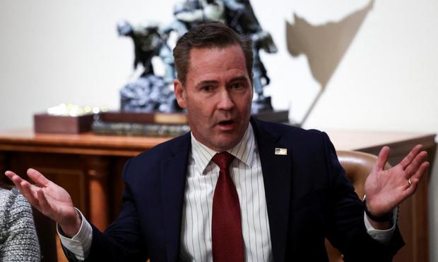 El asesor de Seguridad Nacional de la Casa Blanca, Mike Waltz, el 25 de marzo de 2025, en un acto en Washington. (Evelyn Hockstein / REUTERS)