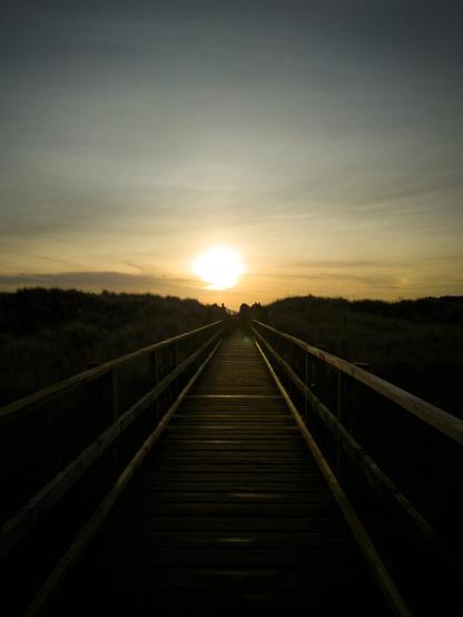 Boardwalk at sunrise