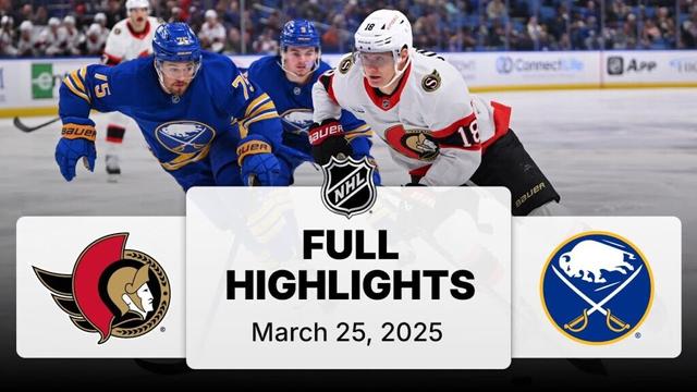 NHL Highlights | Senators vs. Sabres - March 25, 2025