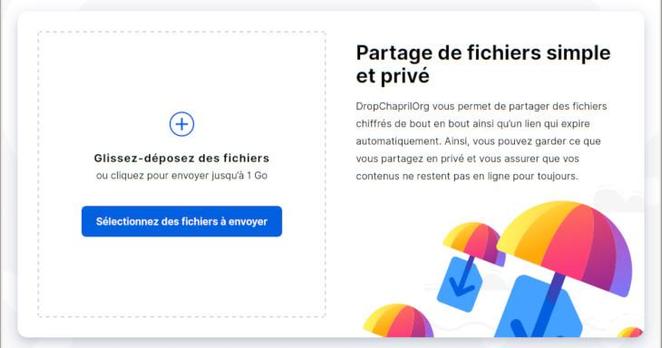 Copie écran de la page d'accueil du site.