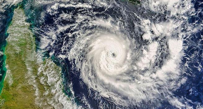 Satellite imagery of Tropical Cyclone Ingrid off the coast of Australia