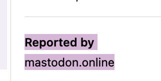 Reported by 
mastodon.online