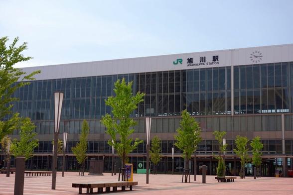 Asahikawa Station in Awahikawa, Hokkaido - view from the outside