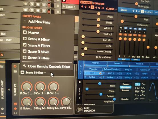 Bitwig parameter set all automatically ready.