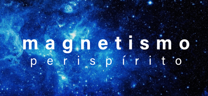 uma imagem do Universo com o texto em letras brancas: magnetismo. Texto publicado simultaneamente no Instagram e Mastodon.