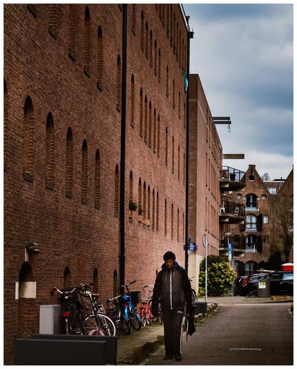 A person walking in the street