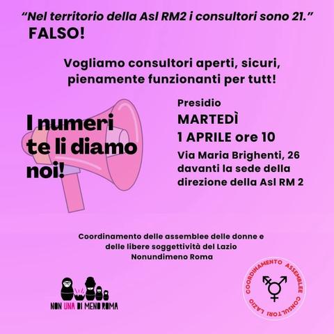 Presidio per Consultori aperti, sicuri e pienamente funzionanti per tutt!