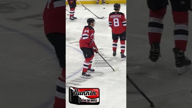 Dennis Cholowski NJ Devils Warmups #njdevils #shorts #short #shortsvideo #shortvideo