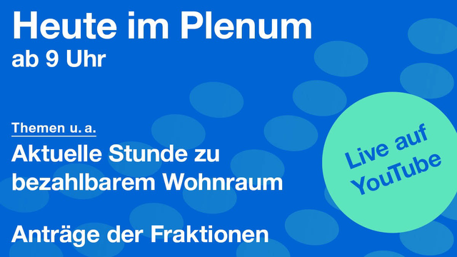 Textkachel: 46. Plenarsitzung des Bayerischen Landtags heute ab 9 Uhr