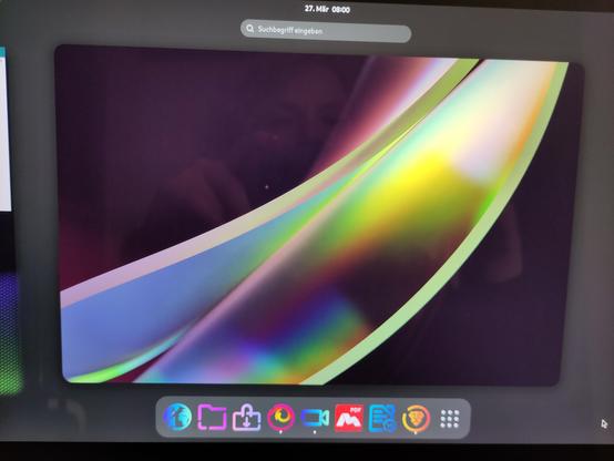 Man sieht die Benutzer*Innenoberfläche des Vanilla OS Systems mit Candy-Icons. Die Icons sind Sehr reduziert gezeichnet, dafür aber mit knalligen Farbverläufen gestaltet.