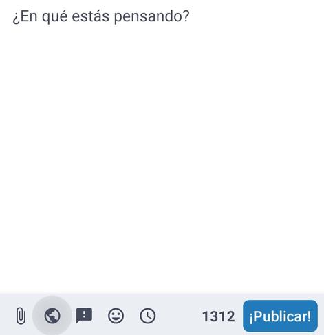 Captura de pantalla de creación de publicación en Tusky donde está marcado dónde tocar para cambiar la privacidad de la publicación.