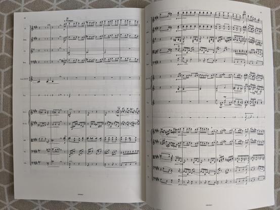 Intérieur partition : Johannes Brahms, 3 intermezzi opus 117, orchestration de Nicolas Hussein