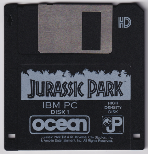 Jurassic Park for DOS, 3.5" floppy disk scan