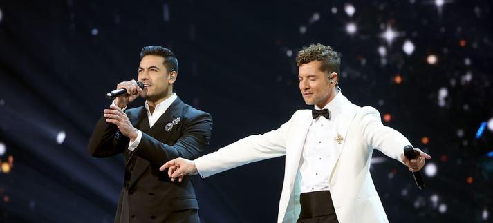 Carlos Rivera y David Bisbal en los Premios Latin GRAMMY, noviembre de 2024. Ambos se han vuelto a juntar este mes de marzo de 2025. / Rodrigo Varela
