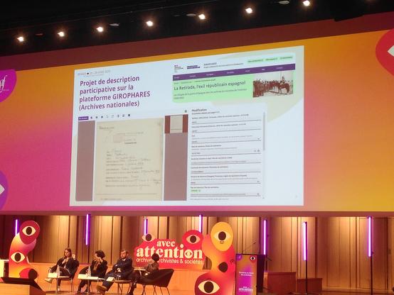 Capture d'écran d'un document d'archives (fiche de travailleur étranger) et son formulaire d'indexation collaborative