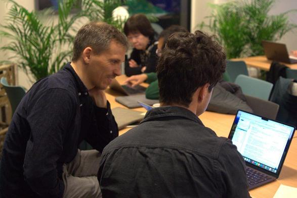 Two participants hacking at The Final Countdown