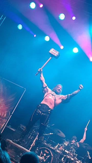 All For Metal on stage with Thor's hammer