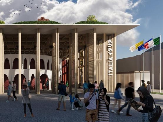 ALCANTARA®がEXPO 2025 大阪・関西万博でイタリアパビリオン内の空間を日本の暖簾（のれん）から着想を得たカーテンで演出 | アルカンターラのプレスリリース